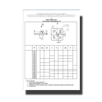 Questionnaire for GZ electric drives от производителя ГЗ ЭЛЕКТРОПРИВОД